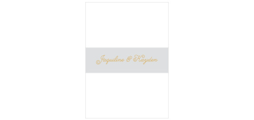 Whimsical Script Foil Wedding Belly Bands