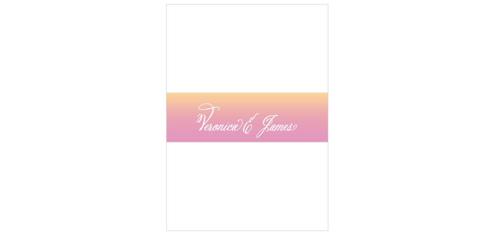 Confetti Ombre Wedding Belly Bands