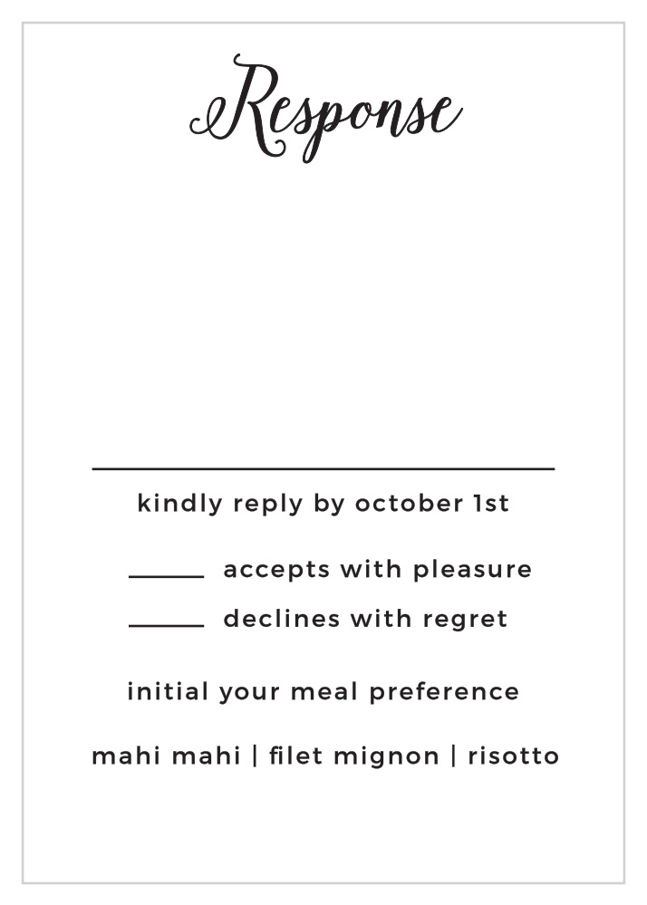 Floral Stripe Response Cards