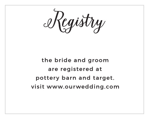 Floral Stripe Registry Cards