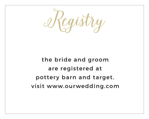 Floral Stripe Foil Registry Cards