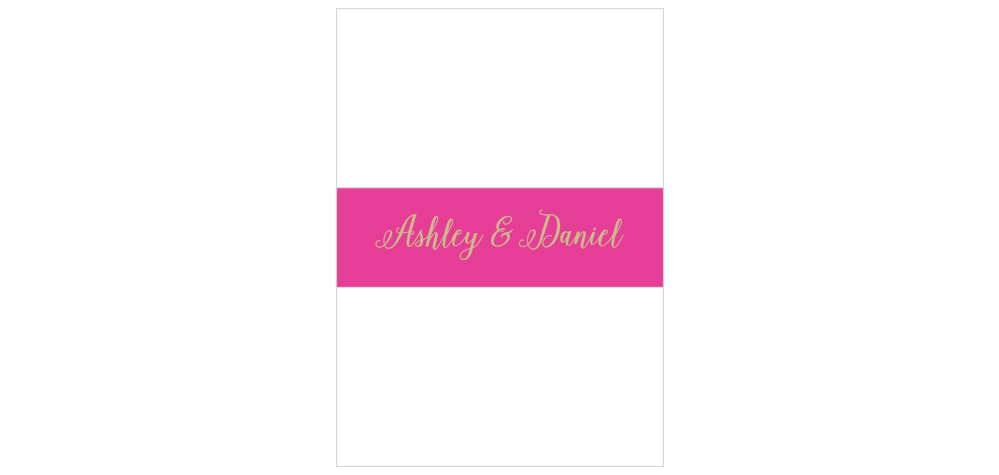 Floral Stripe Foil Wedding Belly Bands