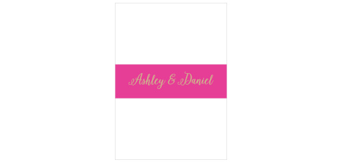 Floral Stripe Foil Wedding Belly Bands
