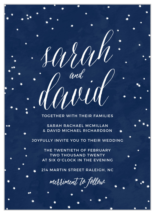 Beautiful Night Wedding Invitations