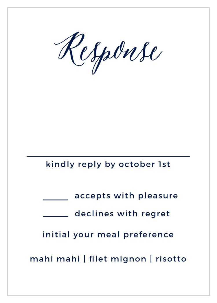Beautiful Night Response Cards