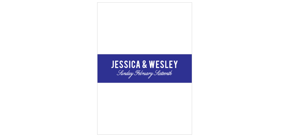 Modern Banner Wedding Belly Bands