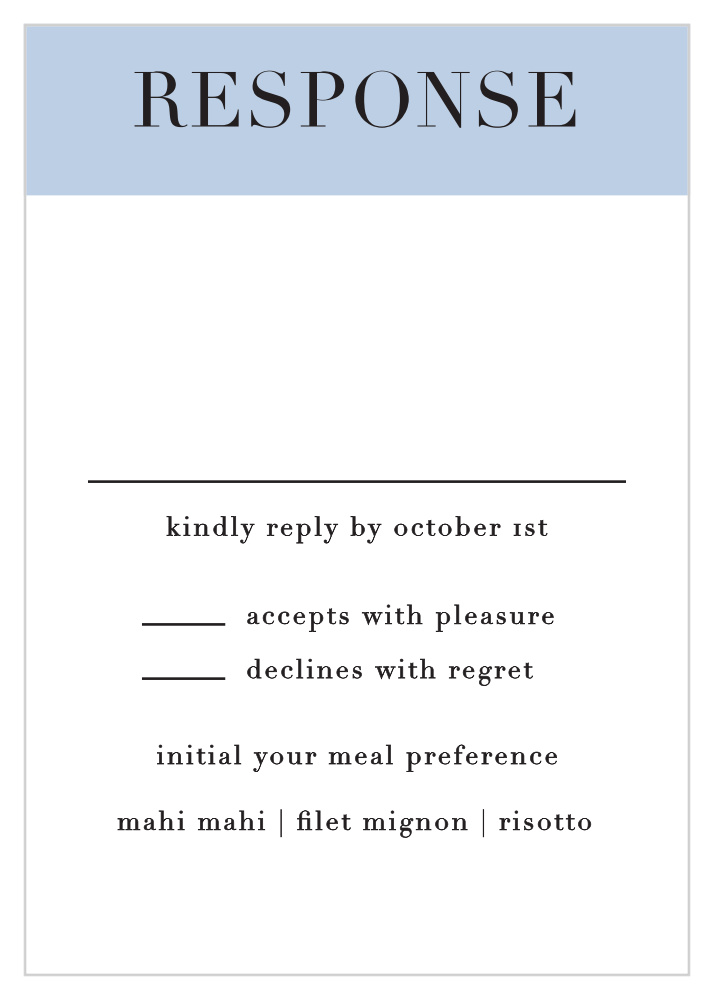 Mr. & Mrs. Response Cards