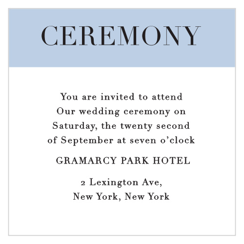 Mr. & Mrs. Ceremony Cards