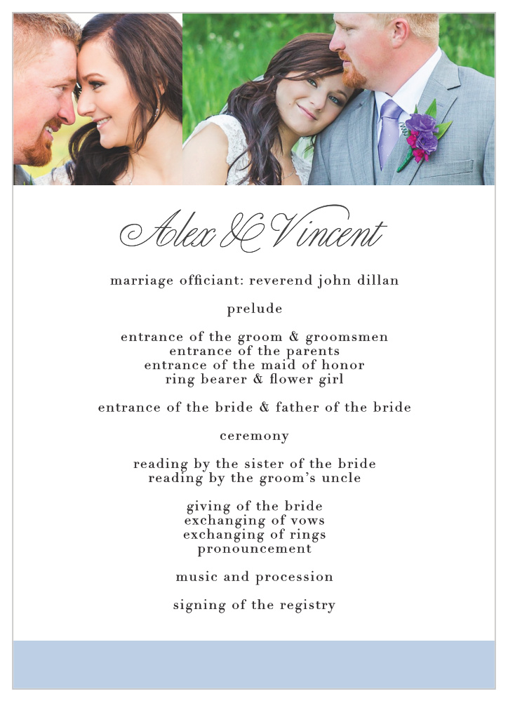 Mr. & Mrs. Wedding Programs