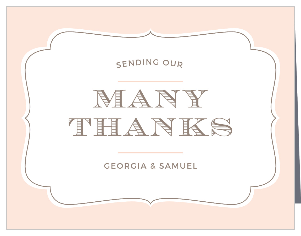 Vintage Frame Wedding Thank You Cards