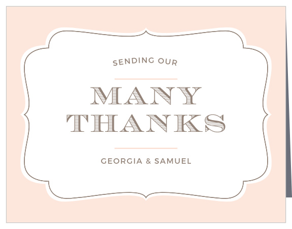 Vintage Frame Wedding Thank You Cards