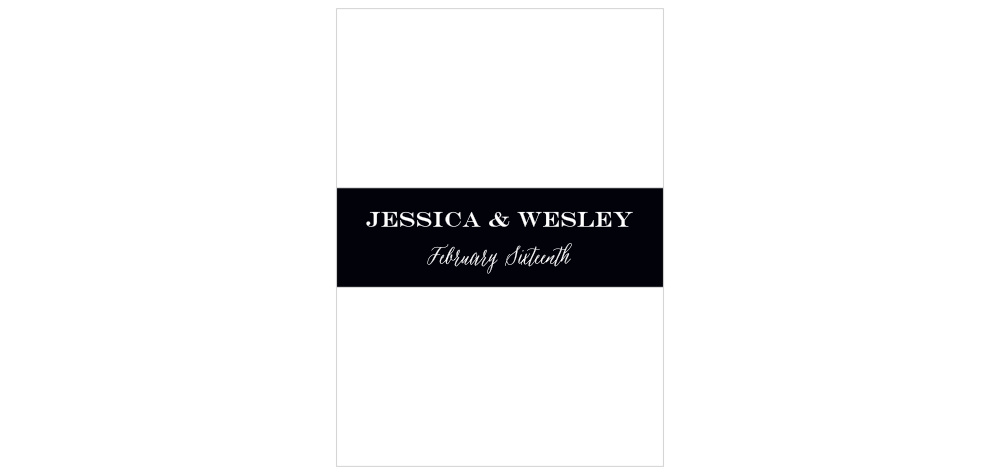 Modern Elegant Wedding Belly Bands