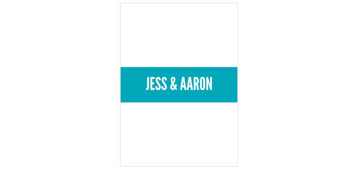 Modern Venn Wedding Belly Bands 