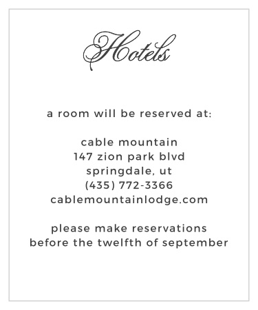 Vintage Ornamental Accommodation Cards