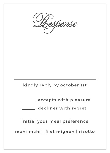 Vintage Ornamental Response Cards