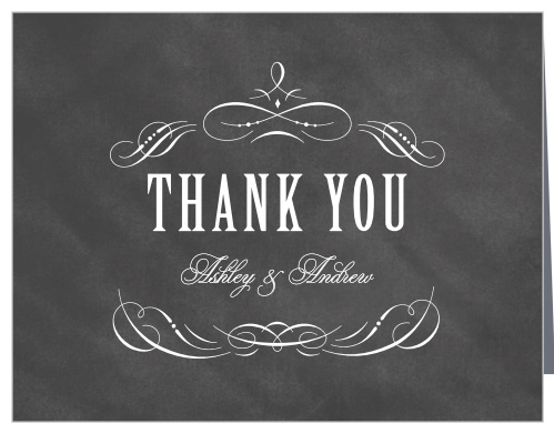 Vintage Ornamental Wedding Thank You Cards