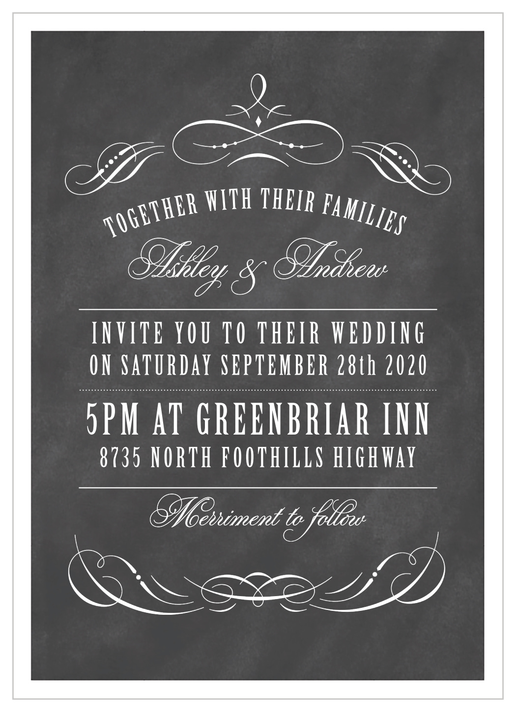Vintage Ornamental Wedding Invitations