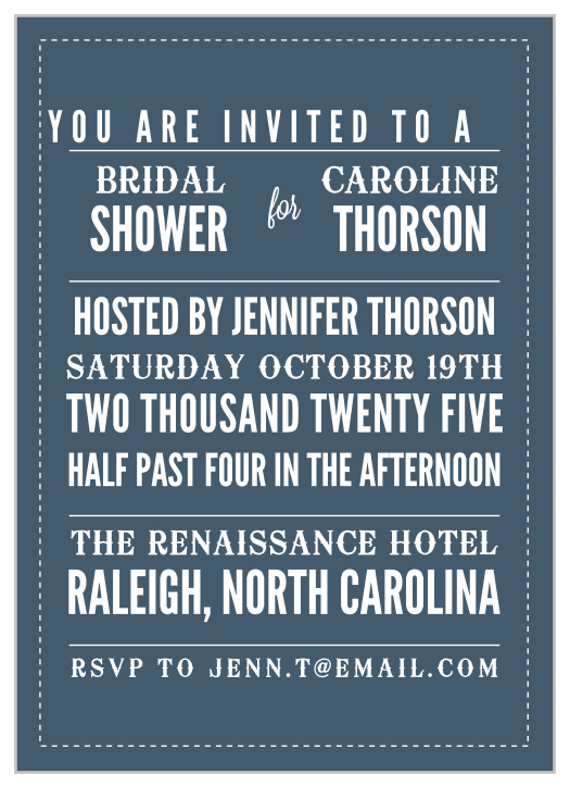 The bold fonts of the Retro Poster Bridal Shower Invitations will catch the attention of your friends and family.