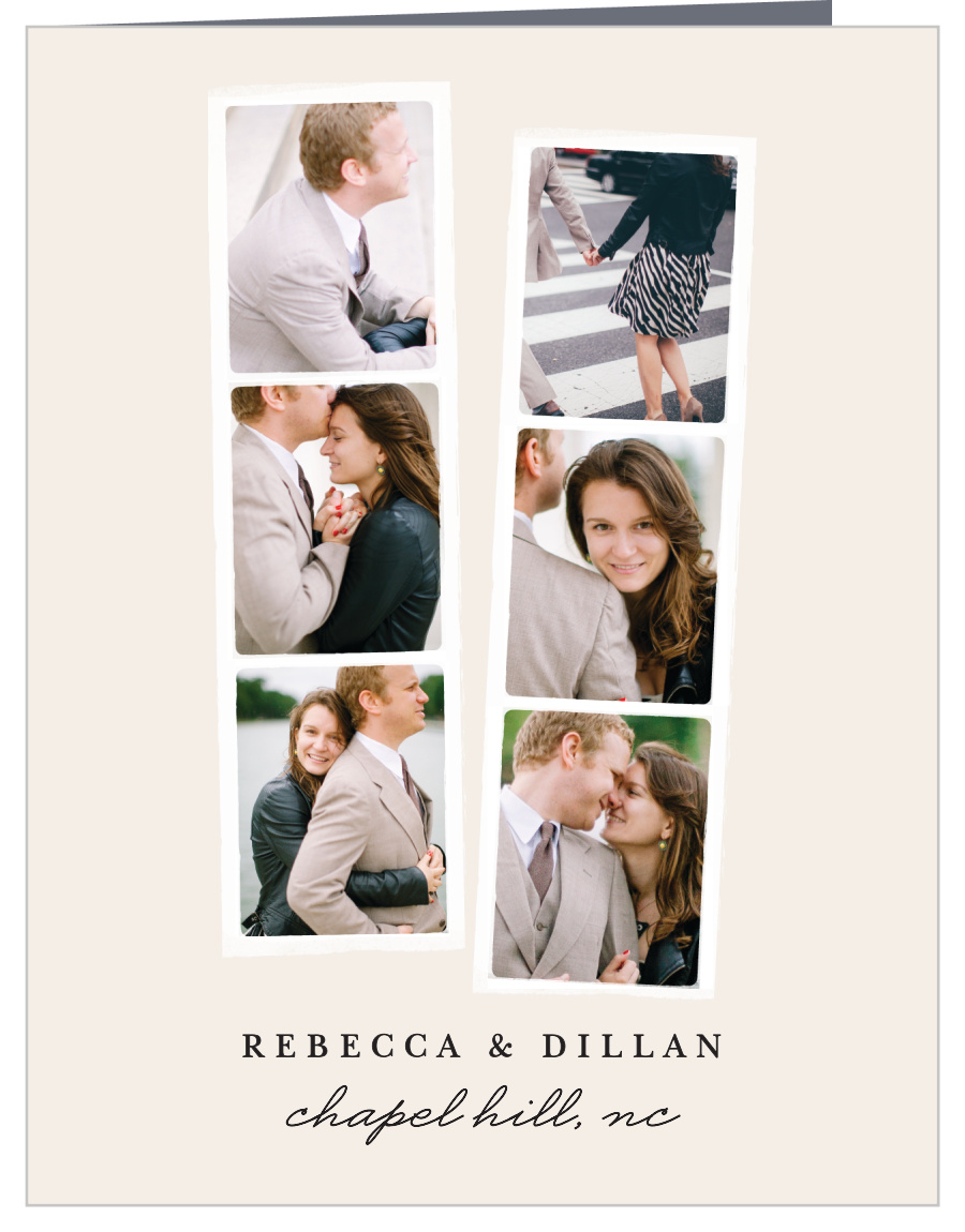 Classic Photo Booth Wedding Thank You Cards