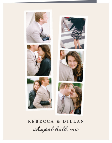 Classic Photo Booth Wedding Thank You Cards