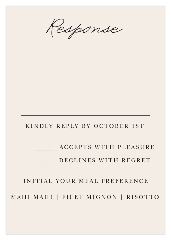 Classic Photo Booth Response Cards