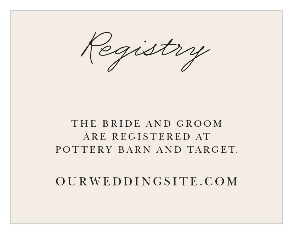 Classic Photo Booth Registry Cards