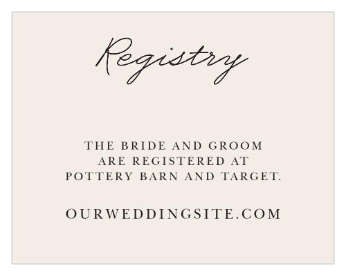 Classic Photo Booth Registry Cards