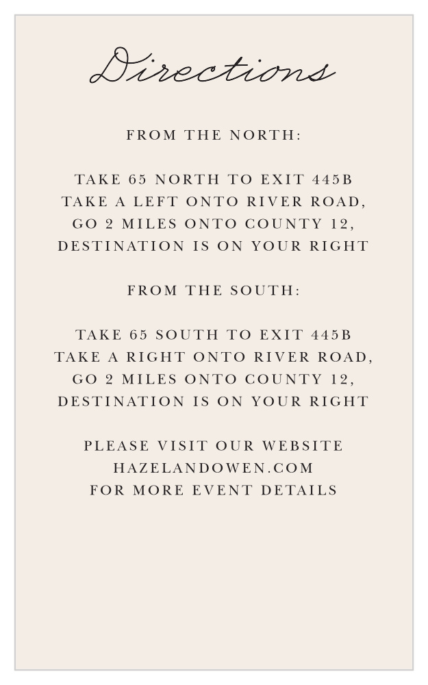 Classic Photo Booth Direction Cards
