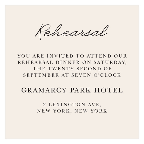Classic Photo Booth Rehearsal Cards