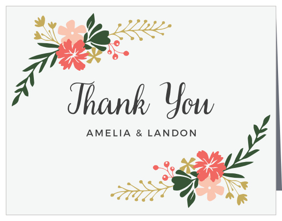 Garden Party Wedding Thank You Cards