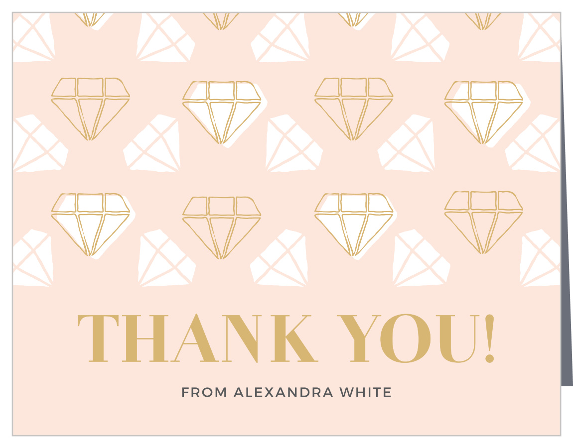 She's A Gem Foil Bridal Shower Thank You Cards