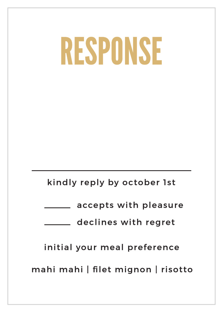 Modern Poster Foil Response Cards
