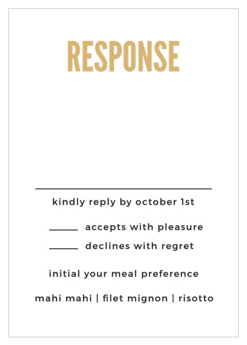Modern Poster Foil Response Cards