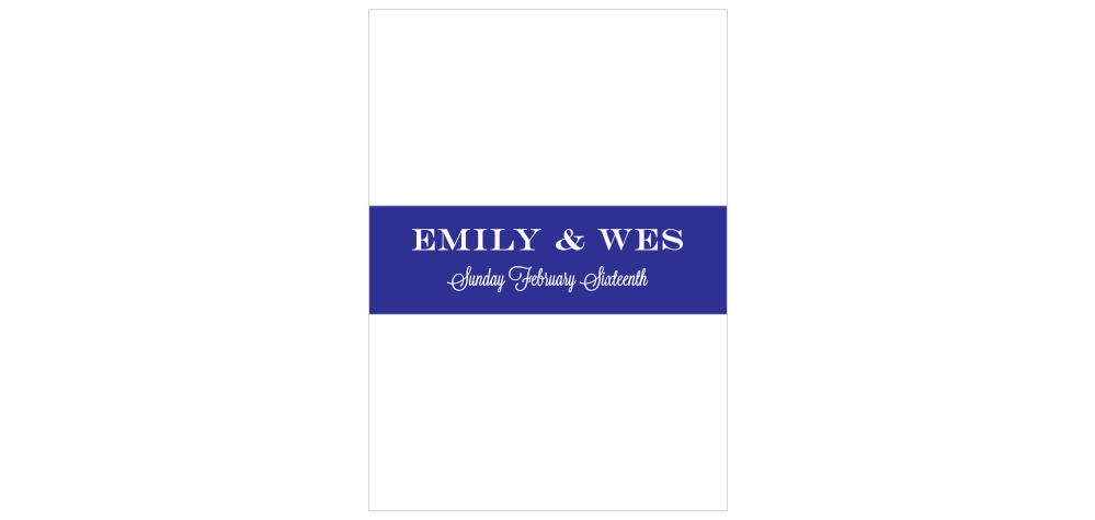 Handwritten Deco Wedding Belly Bands