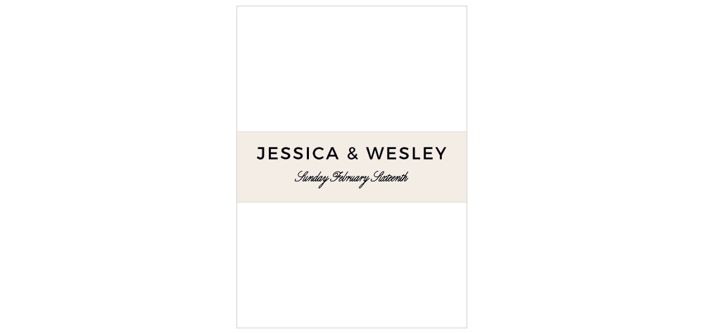Classic Penmanship Wedding Belly Bands