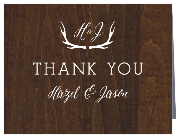 Rustic Wood Wedding Thank You Cards