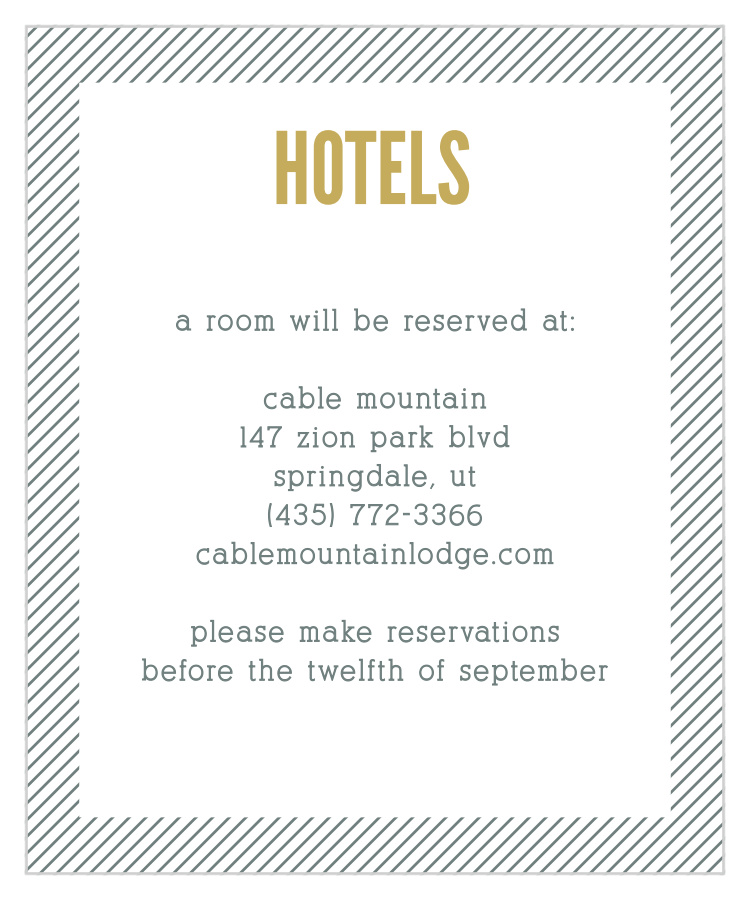 Snappy Slanted Border Accommodation Cards