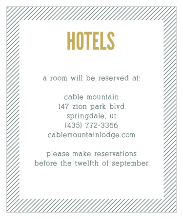 Snappy Slanted Border Accommodation Cards