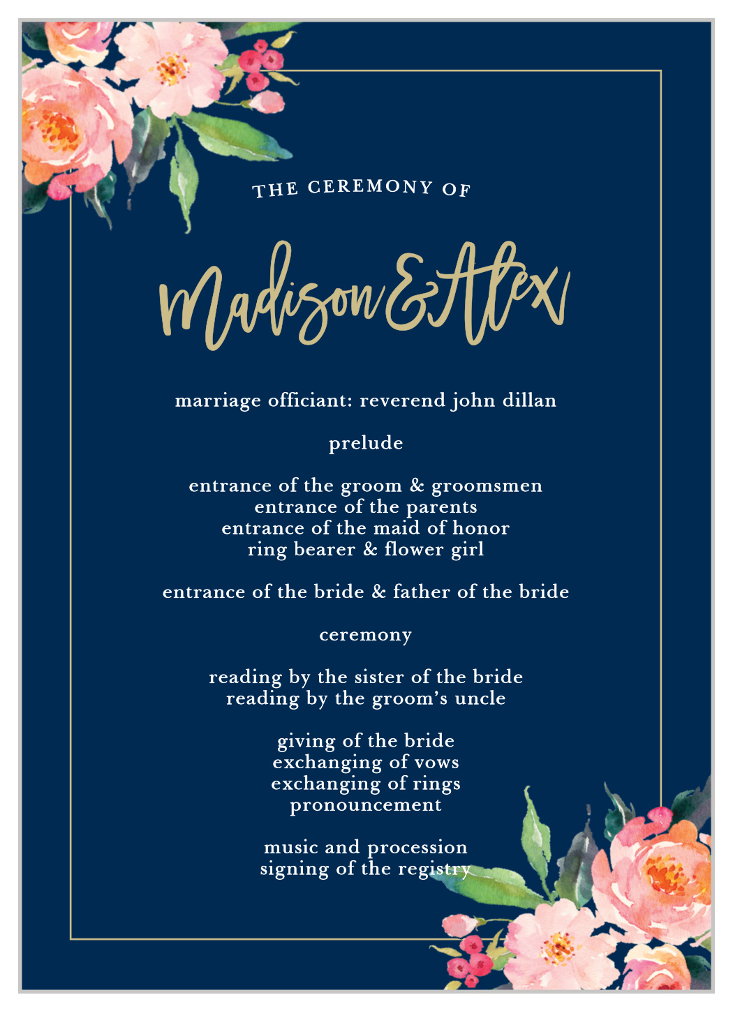 Standing Ovation Wedding Programs