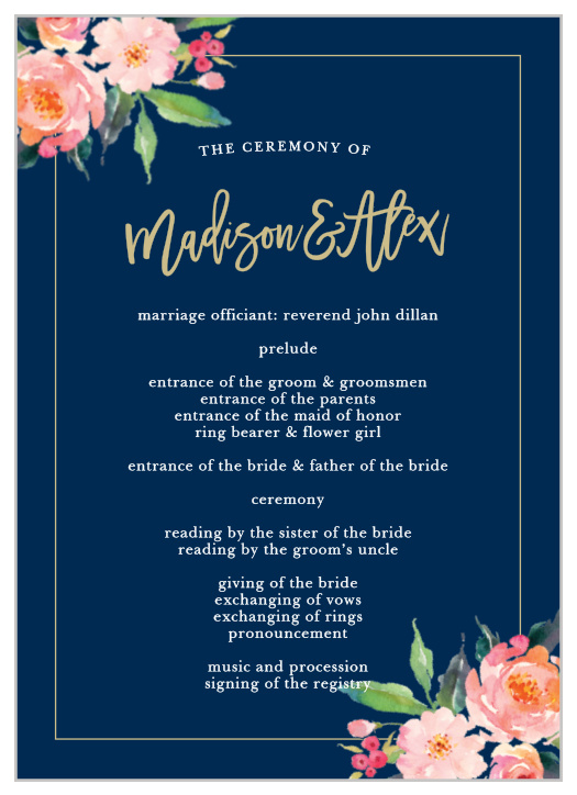 Standing Ovation Wedding Programs