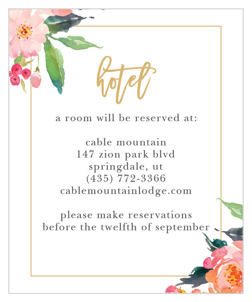 Standing Ovation Foil Accommodation Cards