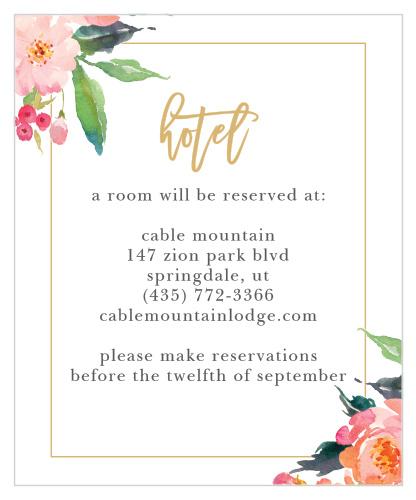 Standing Ovation Foil Accommodation Cards