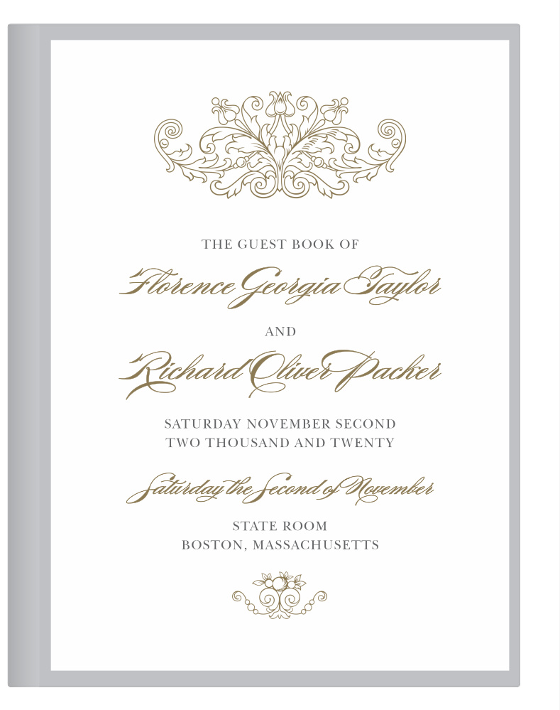 Vintage Damask Guest Book