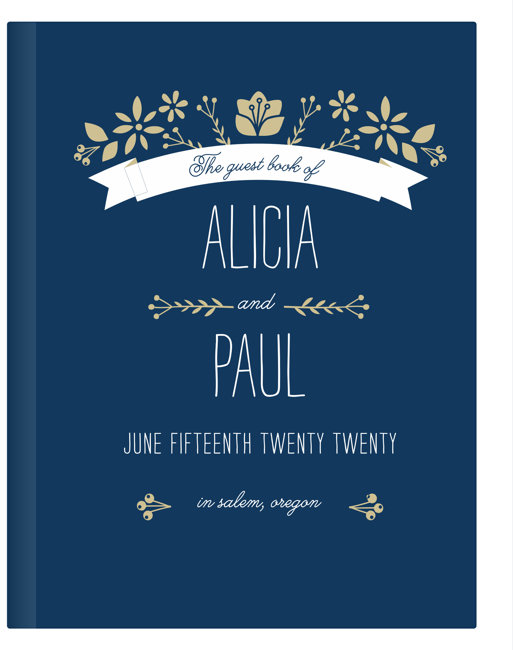 Folksy Floral Guest Book