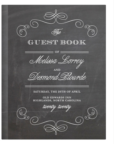 Fancy Chalkboard Guest Book