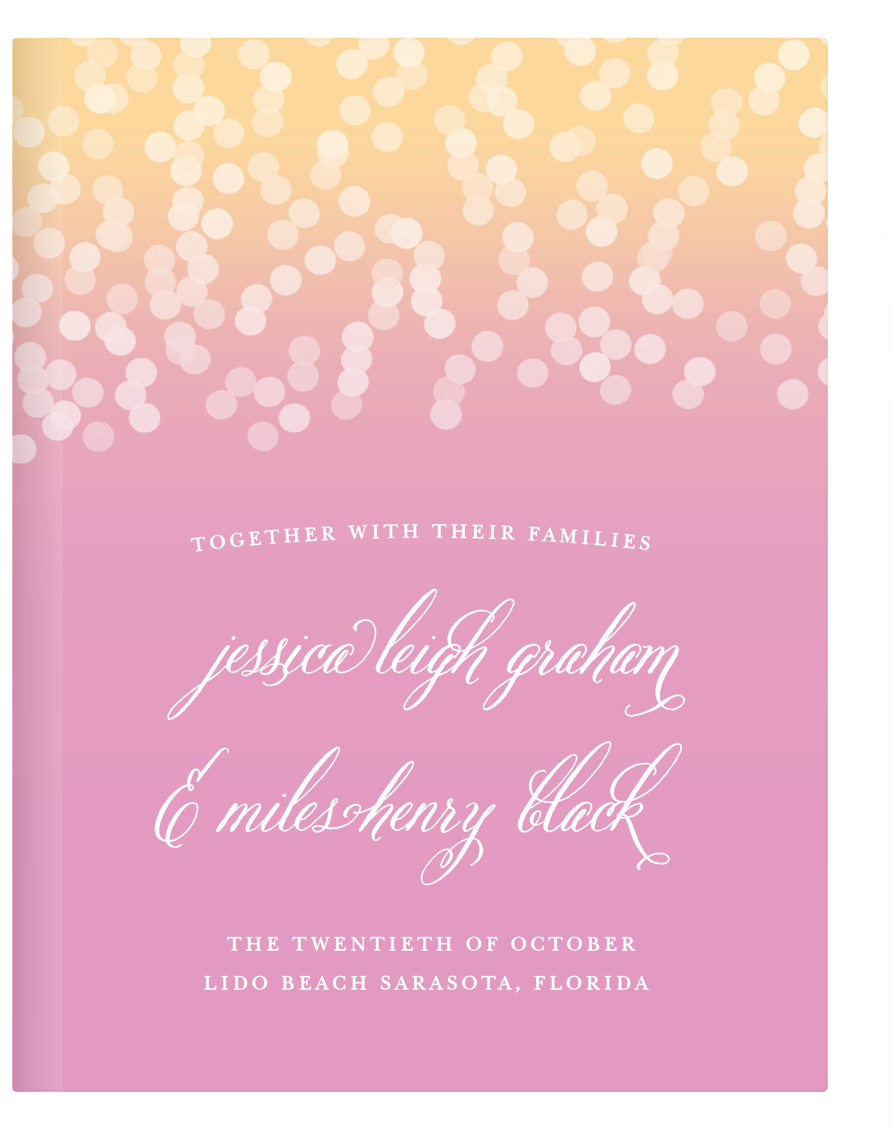 Confetti Ombre Guest Book