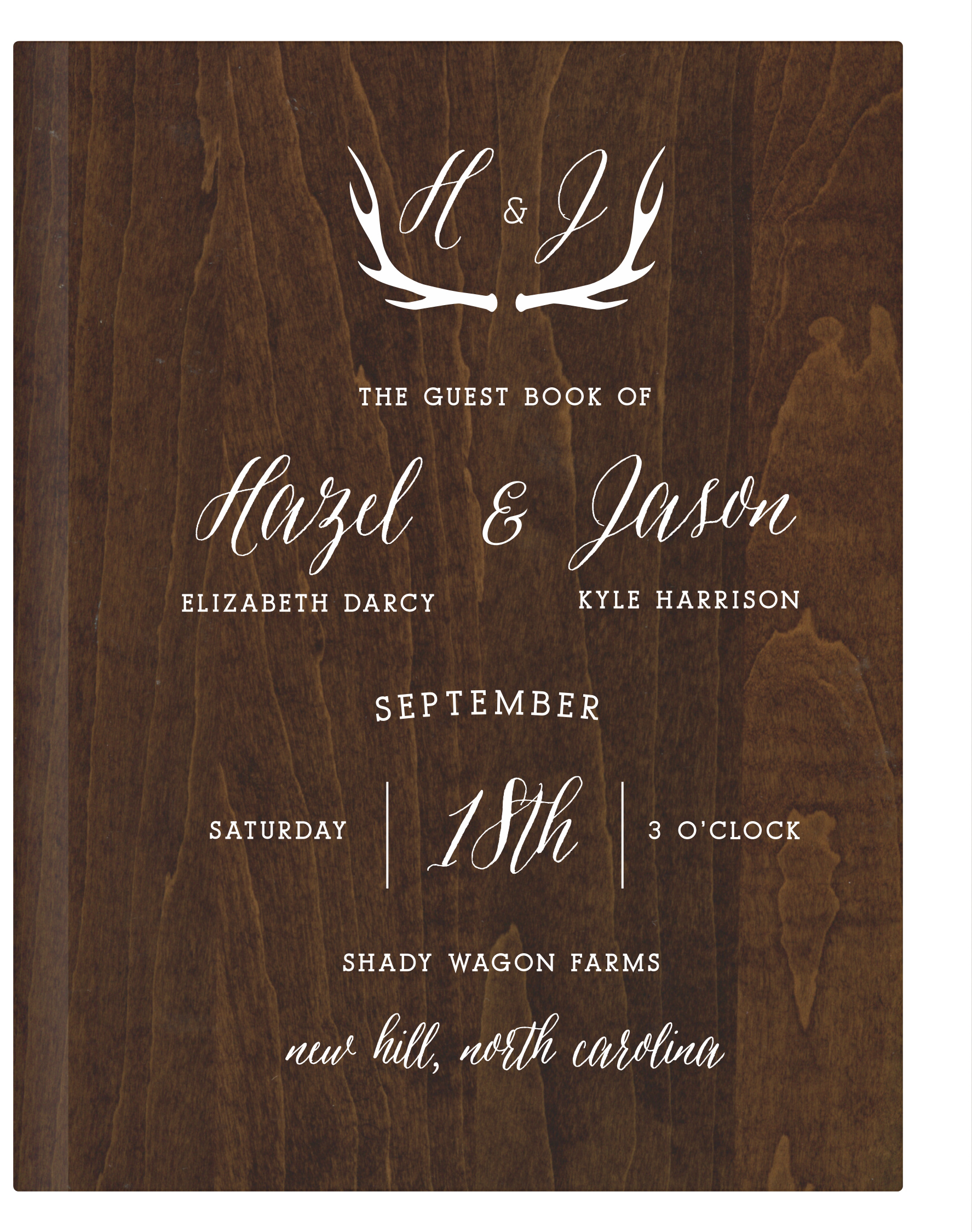 Rustic Wood Guest Book