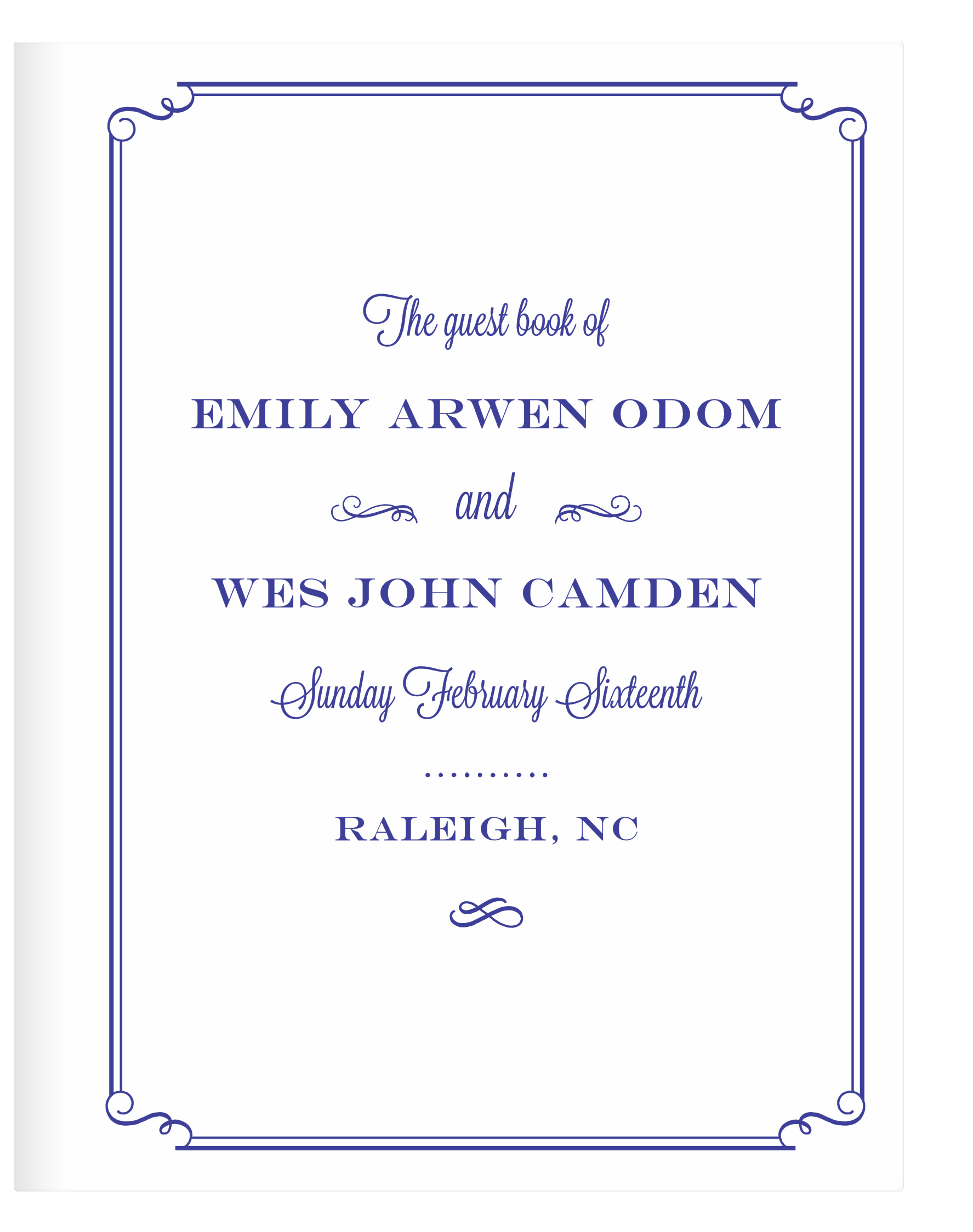 Handwritten Deco Guest Book