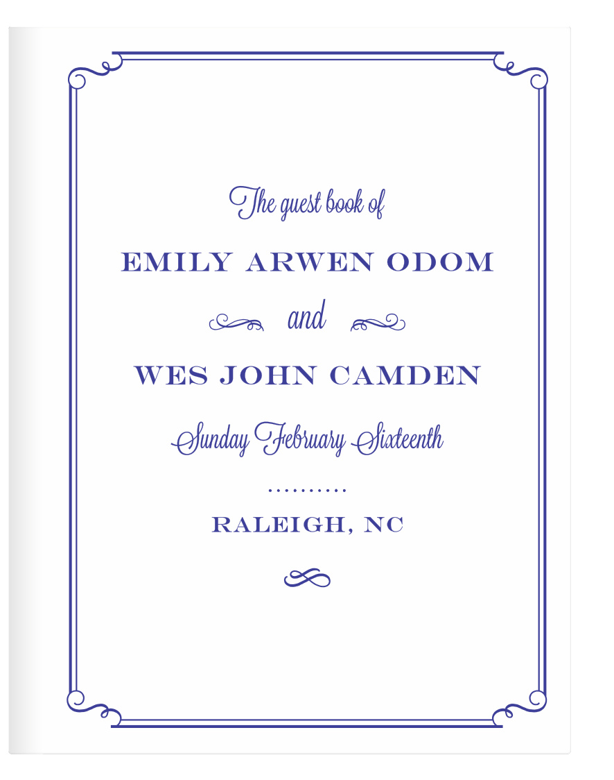 Handwritten Deco Guest Book