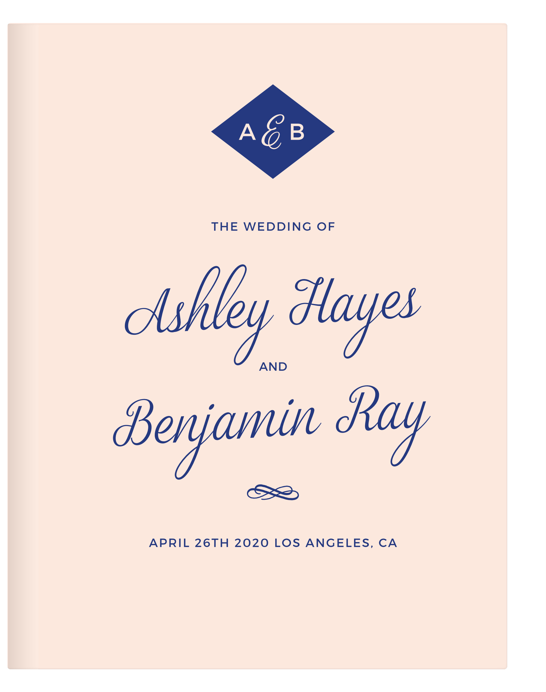 Diamond Monogram Guest Book